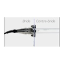 Contre-bride en inox avec 6 bagues et écrous en inox
