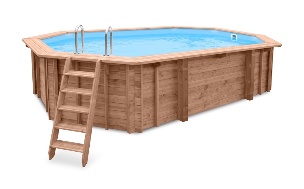 Piscine hors-sol bois Abatec Sea Breeze (ovale, ext. 607 x 396cm)