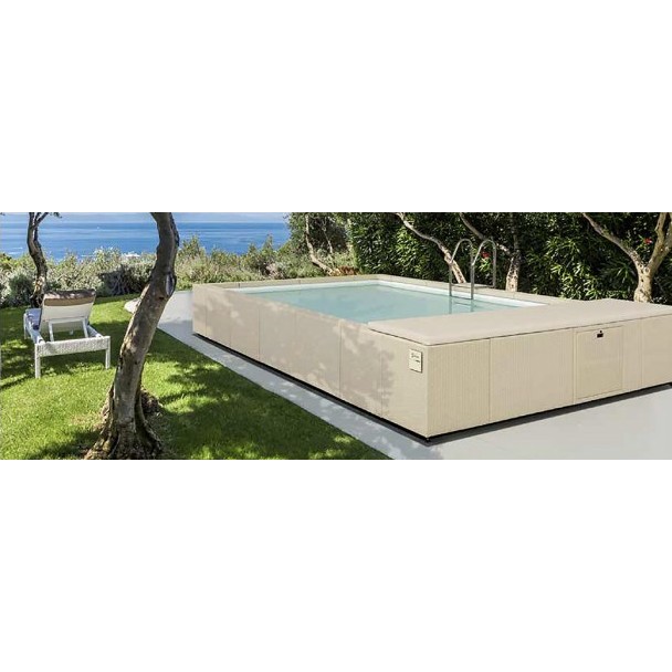 Piscine Laghetto DIVINA — filtre à cartouche, pose sur dalle béton