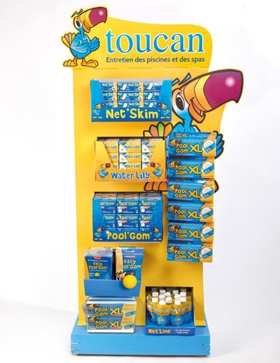 Présentoir Toucan garni prêt à la vente