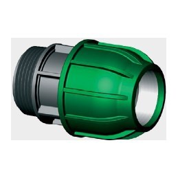 Raccord PP à compression x filet extérieur (série verte)